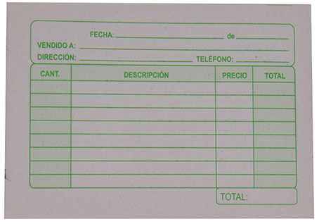 Facturero periódico mini horizontal 11.5x8cm