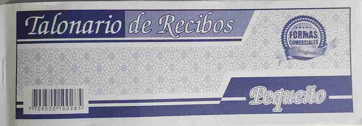 Talonario recibo pequeño x 50H (19.5x7cm)