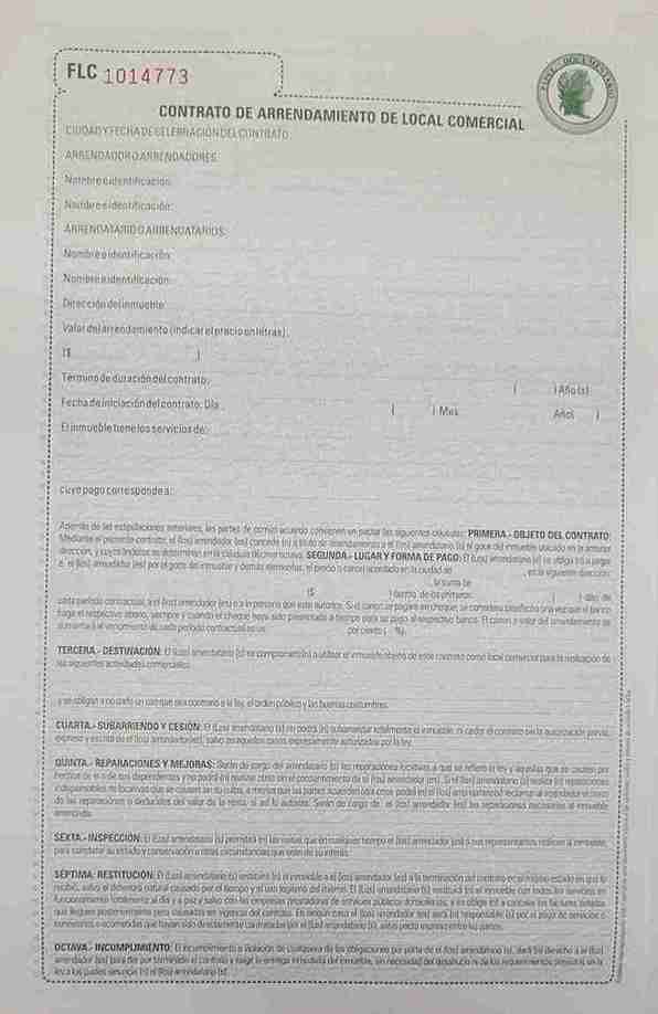 Contrato arrendamiento local comercial ECO