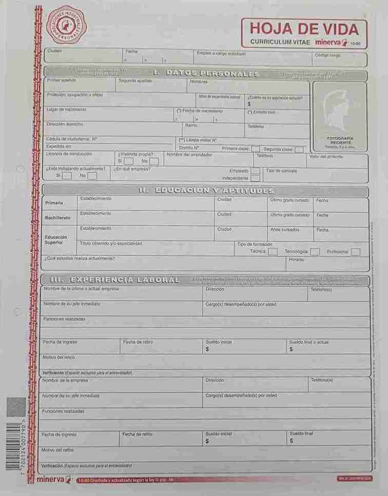 Hoja de vida gris (10-00)