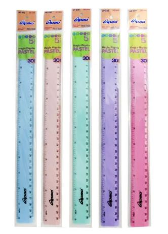 Regla 30 cm pastel GP 332