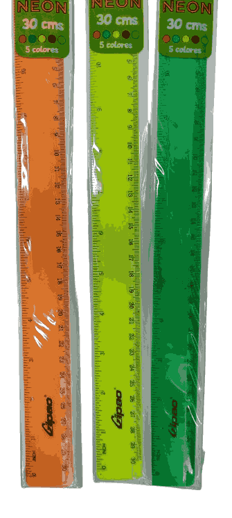 Regla 30 cm neon GP 30
