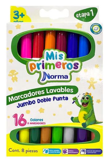 Marcador grueso norma x8 doble punta