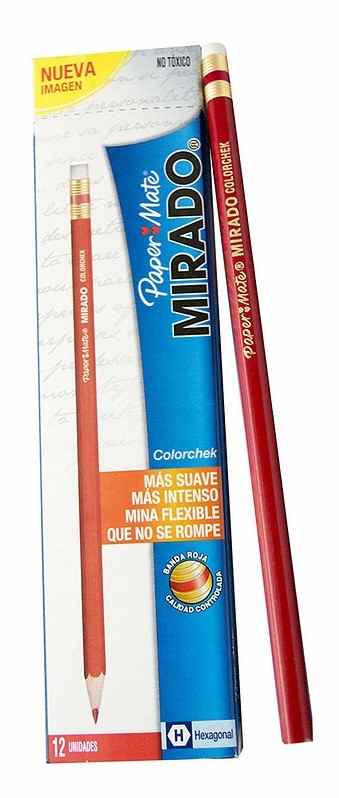 Lápiz mirado rojo x12