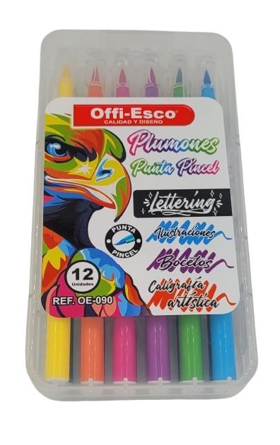 Plumon punta pincel (OE-090) x12