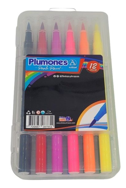 Plumon punta pincel artisan x12