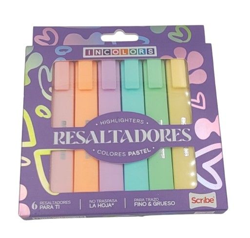 Resaltador incolors x6
