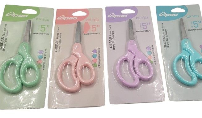 Tijera punta roma (GP 163) pastel