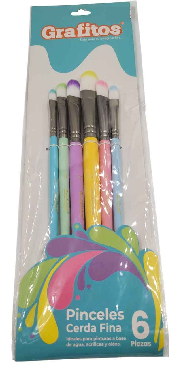 Pincel juego x6 pasteles (Grafitos)