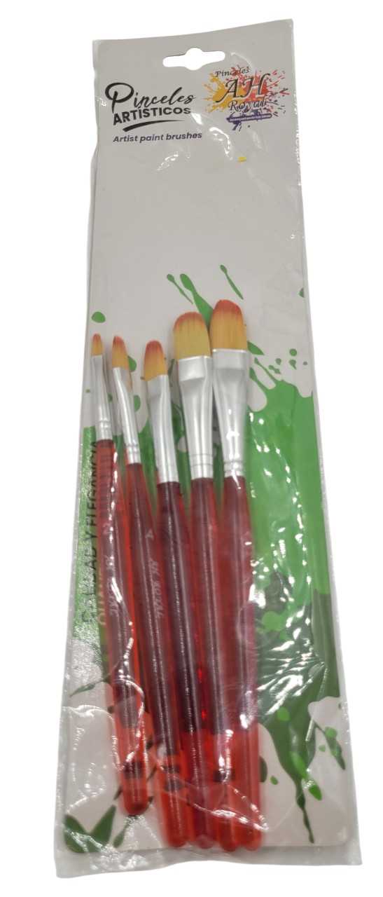 Pincel juego x5 (AH Royal) rojo