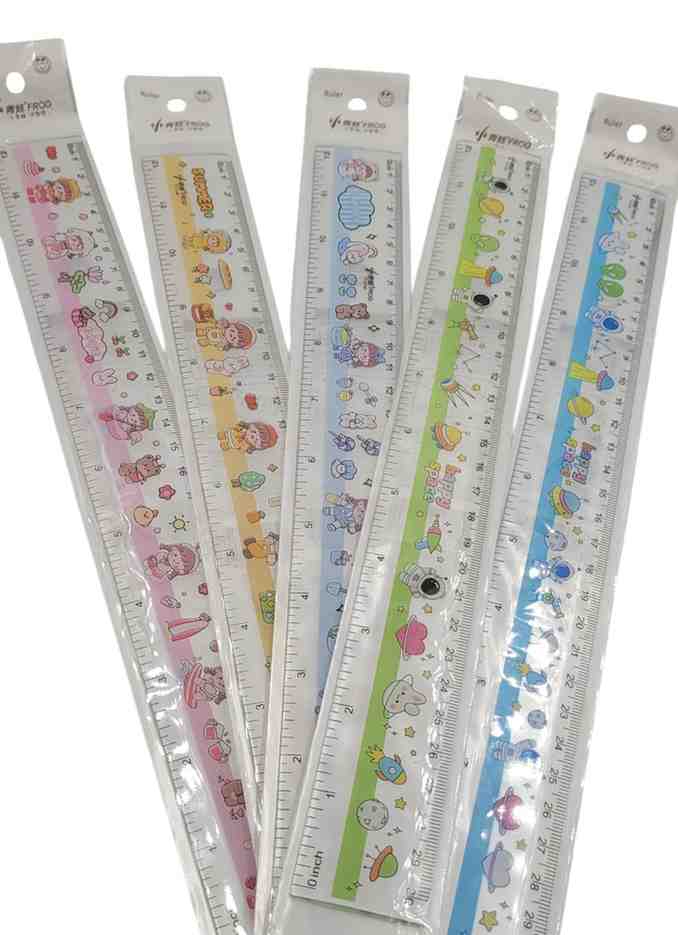 Regla 30 cm estampada china