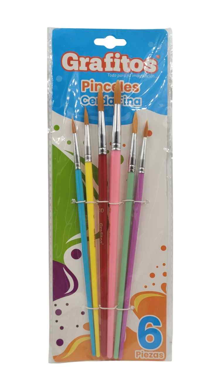 Pincel juego x6 (Grafitos)