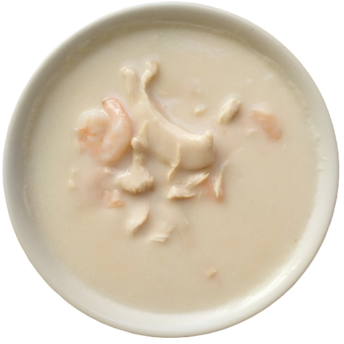 1/2 Crema Mixta pollo camaron