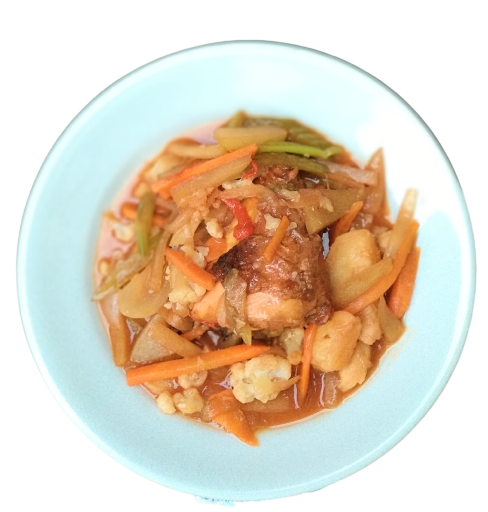 Aum. Pollo a la Fricase