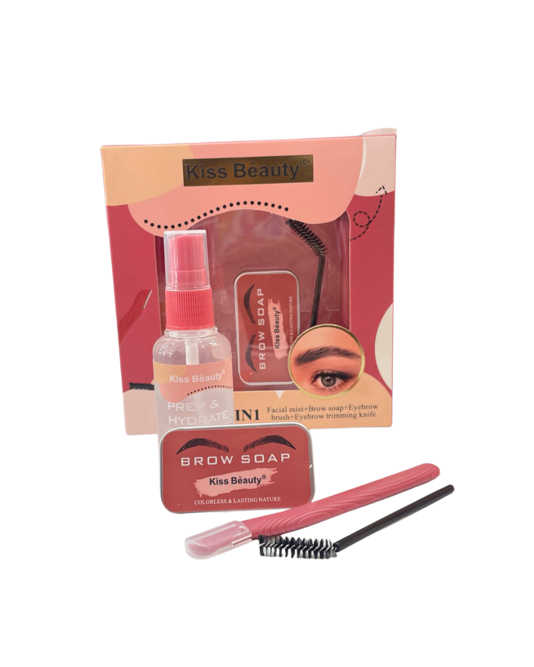Kit de Cejas 4 en 1 Kiss Beauty