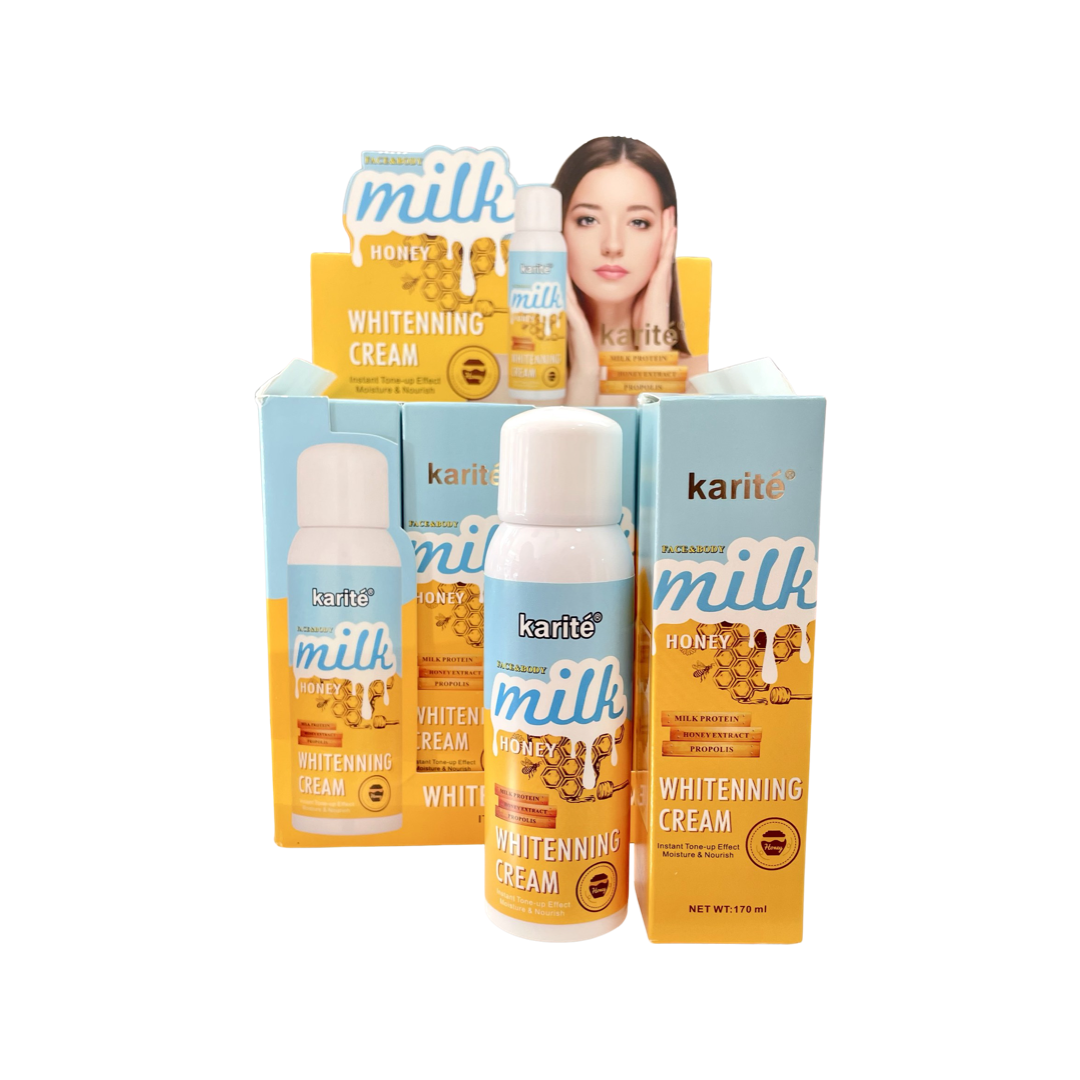 Crema Blanqueadora miel y leche Karite