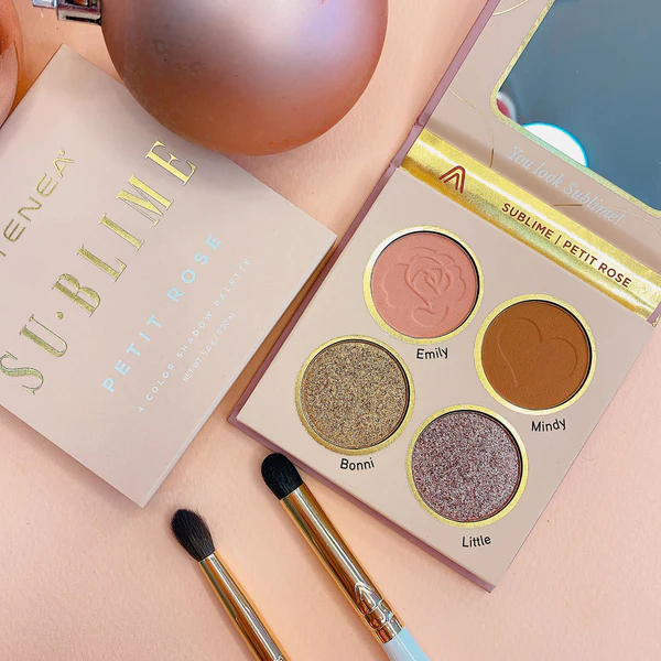 Paleta De Sombras 4 Tonos Petit Rose Atenea