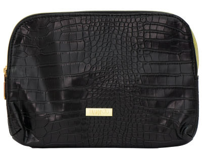 Cosmetiquera Cuerina Negra Trendy