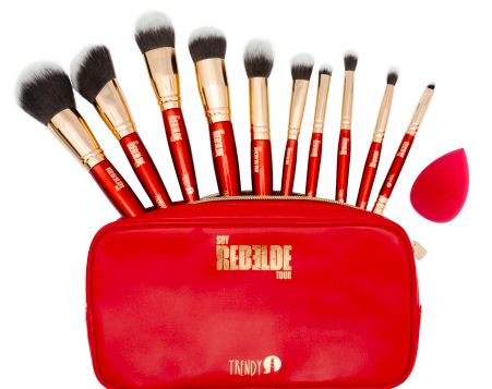 Kit de brochas rojo trendy-Rebelde