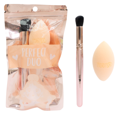 Kit perfect duo brocha y esponja Trendy