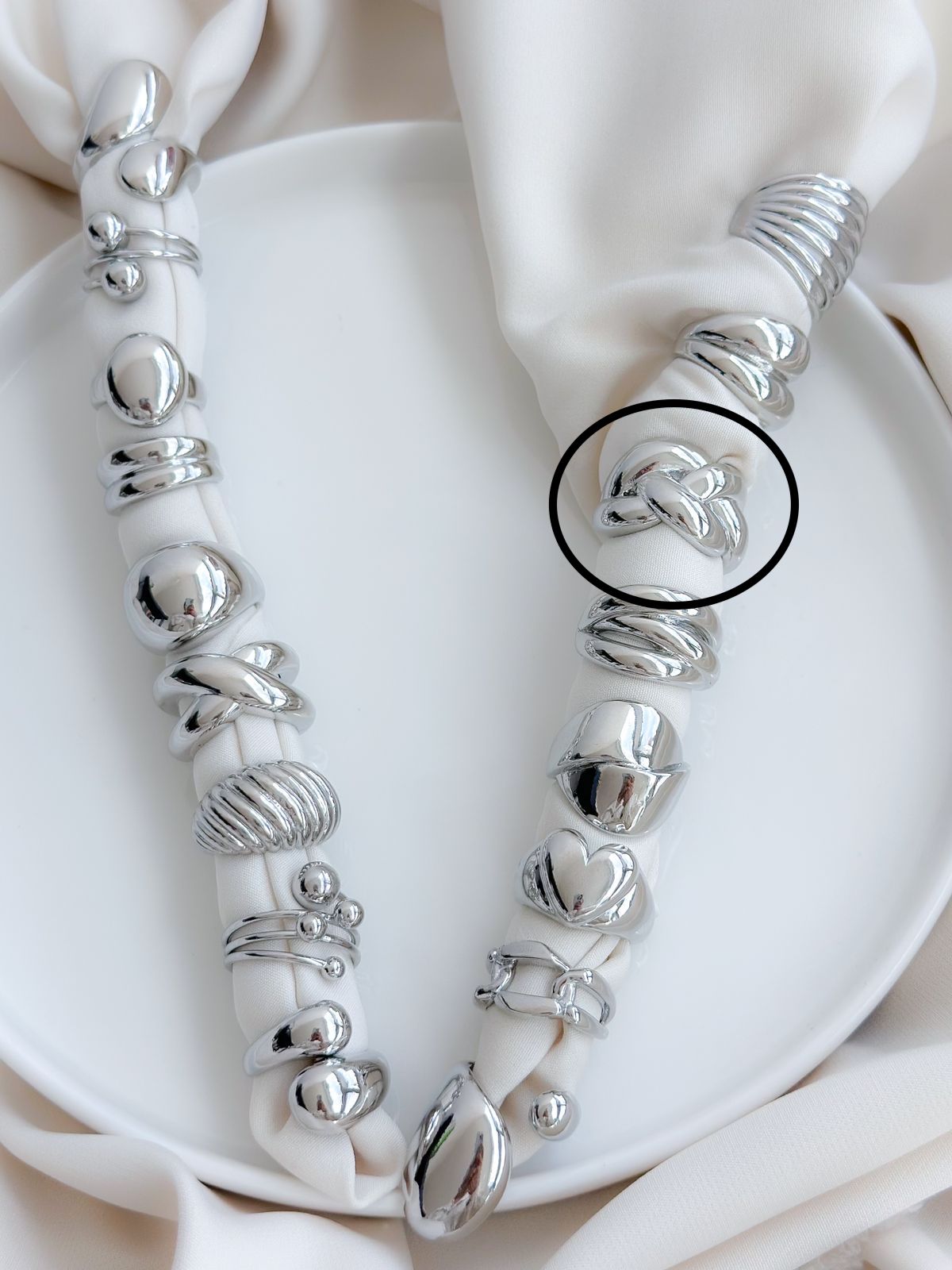 Anillo Lazo Plateado