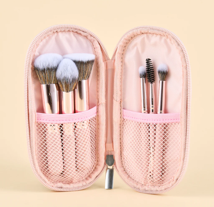 Kit de brochas viajero Atenea Pink