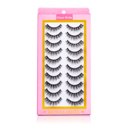 Pestañas Bryka X10 Unidades/GLAM BRIDE
