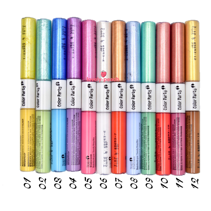 Delineador Doble Color Party Matte + Glitter Trendy