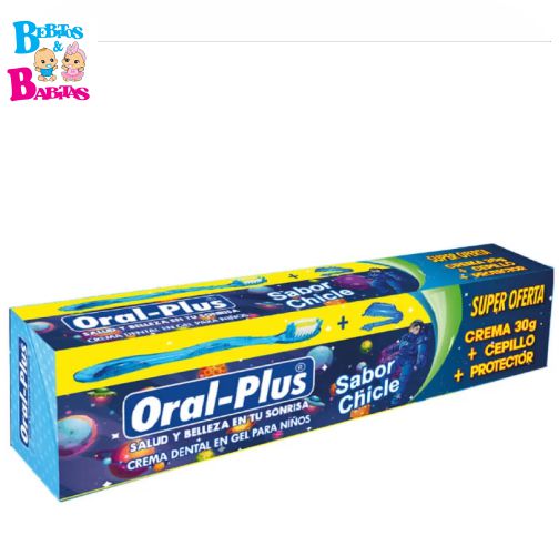 CREMA DE DIENTES ORAL-PLUS CHICLE CON CEPILLO