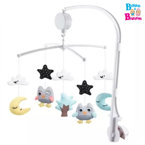 MOVIL FELPA BUHOS MUSICAL CUNA TELUNBABY 8763