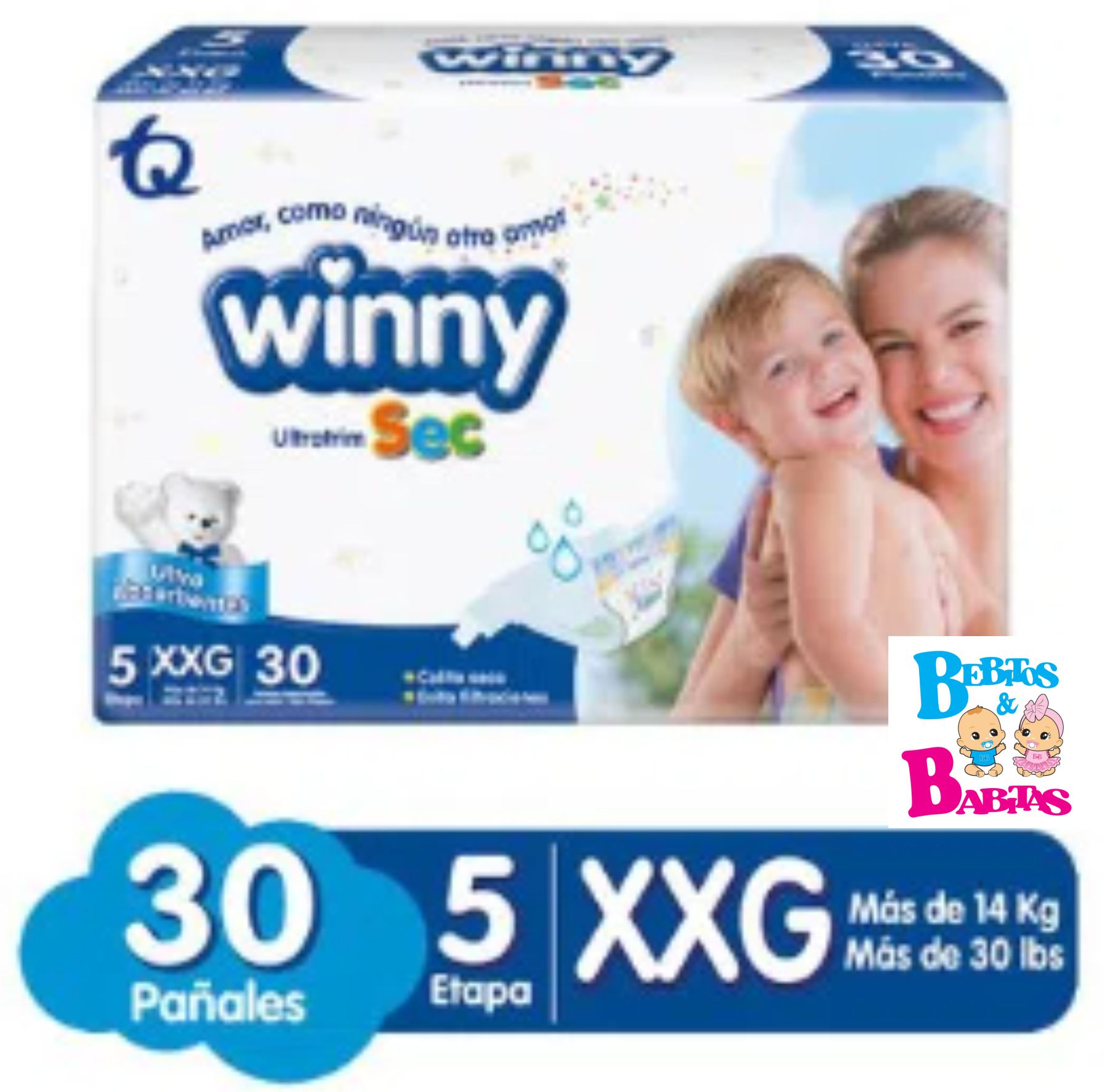 PAÑAL WINNY SEC 5/XXG x30 unds