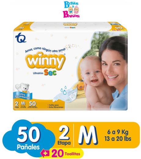PAÑAL WINNY SEC 2/M x50 unds