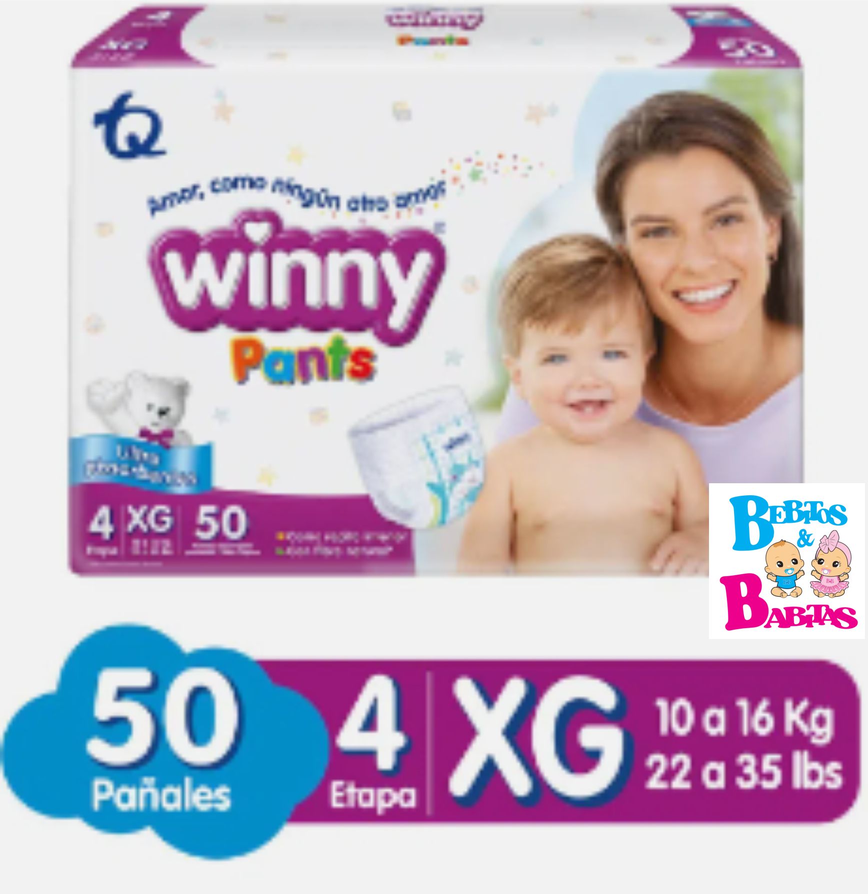 PAÑAL WINNY SEC PANTS 4/XG x50 unds