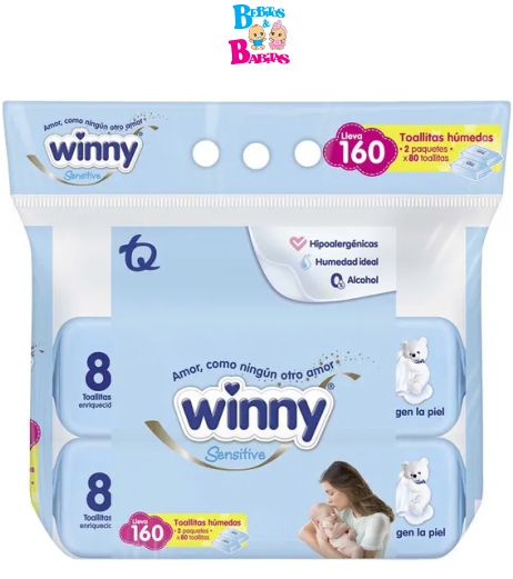 TOALLITAS WINNY SENSITIVE x160 unds