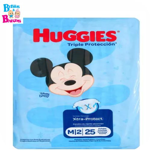 PAÑAL HUGGIES TRIPLE PROTECCION 2/M x25 und