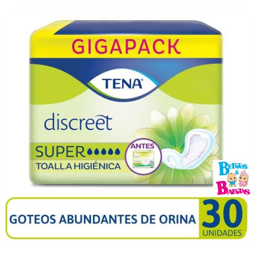 TENA MUJER DISCREET SUPER  x30 unds