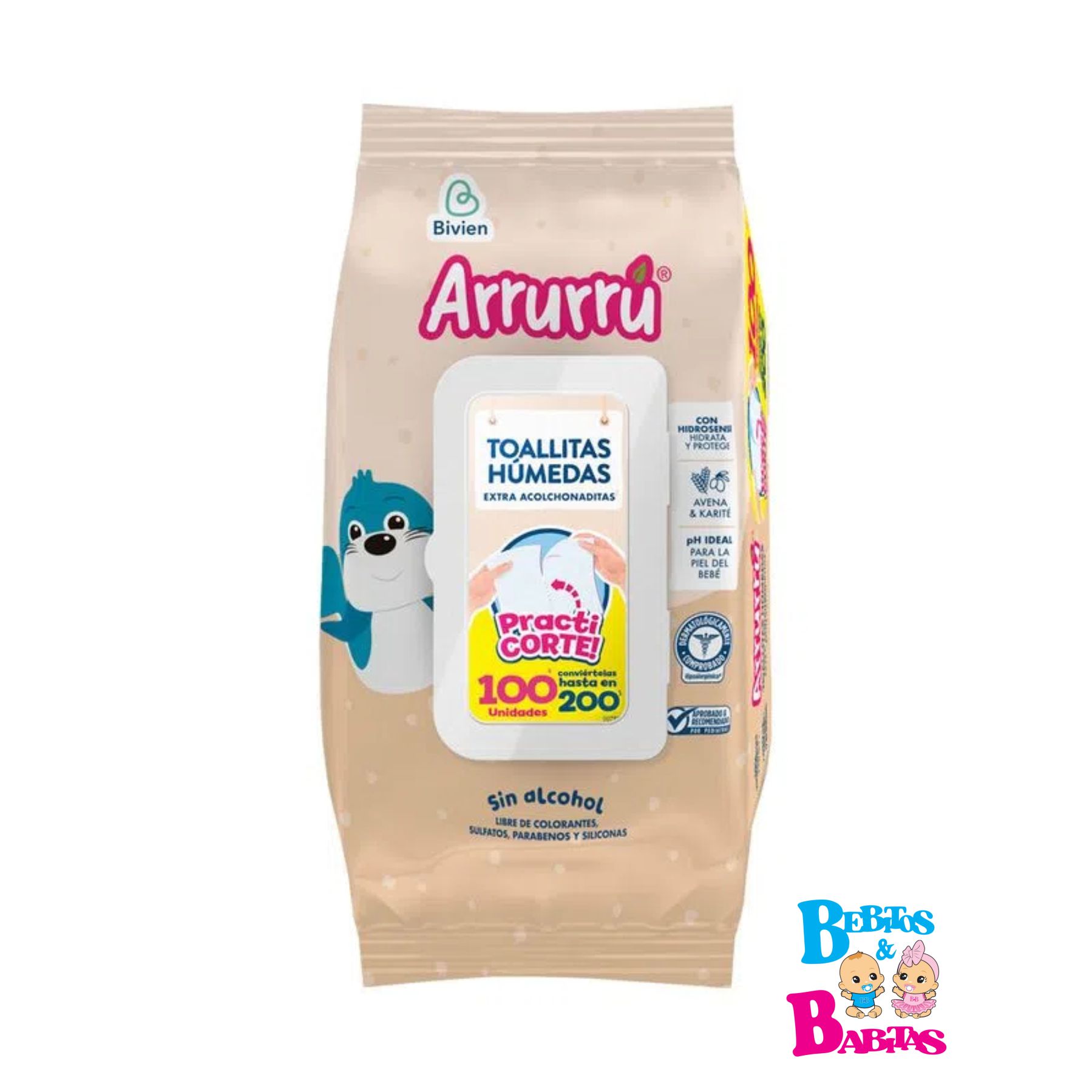 TOALLITAS ARRURRU AVENA x100/200 unds