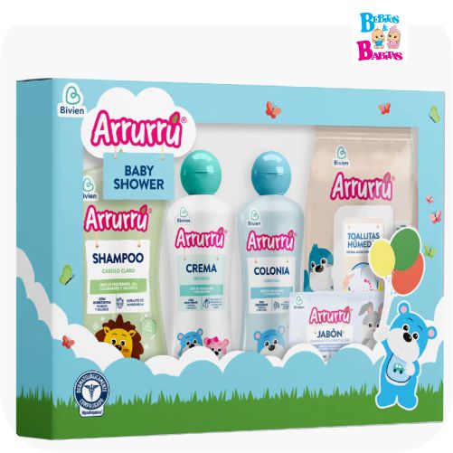 KIT DE ASEO ARRURRU BABY SHOWER AZUL
