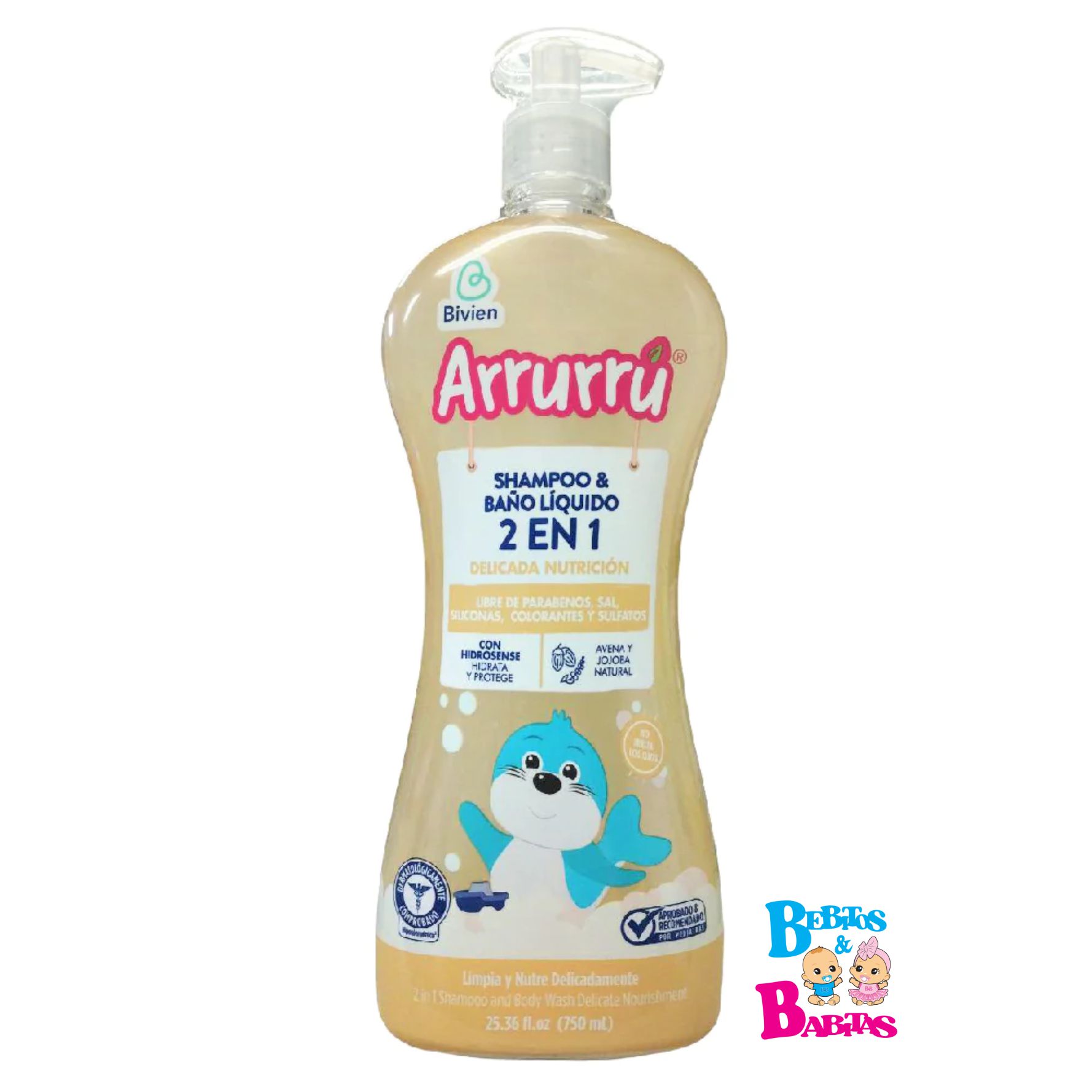 SHAMPOO ARRURRU x750ml 2en1 DELICADA NUTRICION