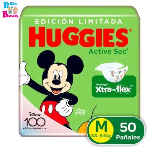 PAÑAL HUGGIES ACTIVE 2/M x50 unds