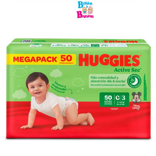 PAÑAL HUGGIES ACTIVE 3/G x50 unds