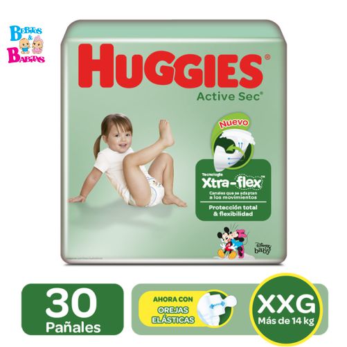 PAÑAL HUGGIES ACTIVE 5/XXG x30 unds