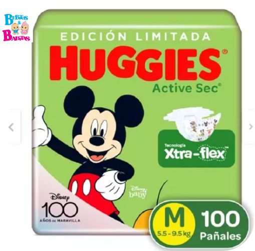PAÑAL HUGGIES ACTIVE 2/M x100 unds