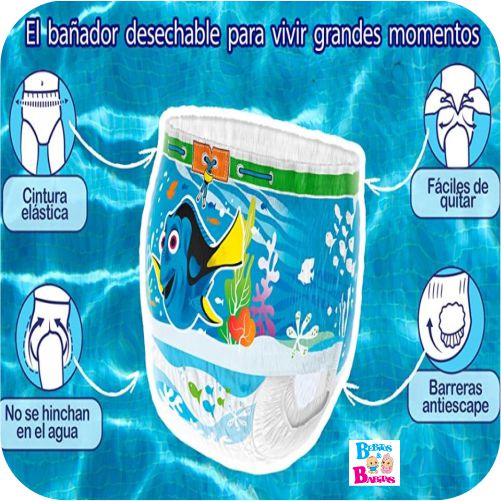 PAÑAL HUGGIES SWIMMERS PISCINA UNIDAD L x1