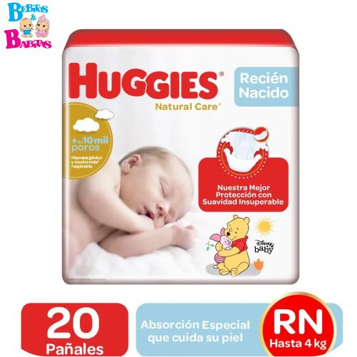 PAÑAL HUGGIES NAT 0/RN X20 UND