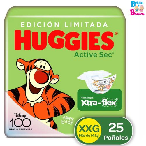 PAÑAL HUGGIES ACTIVE 5/XXG x25 unds