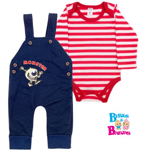 CONJUNTO FORBABYS OVEROL MONSTERS 10509