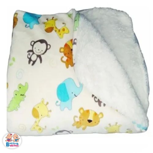 COBIJA OVEJERA ESTAMPADA CON CINTA PAOLA