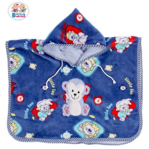 RUANA DOBLE FAZ CORAL BORDADA 980