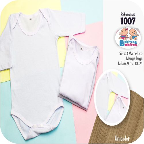 BODY FORBABYS 3 M/L BLANCOS 1007